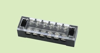 china Black barrier terminal block with copper blocks 2 row RDTB25 with clear cover supplier