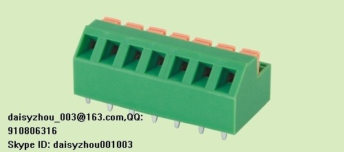 china PCB spring terminal block RD237 5.08 1P-XXP 300V 10A supplier