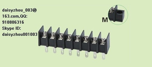 China Barrier terminal block 25H-7.62mm 2-30P 300V 20A supplier