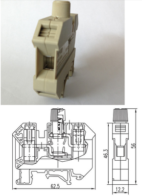 SEK-10RD 10A fuse type din rail terminal block supplier