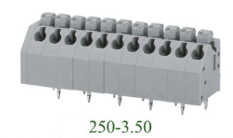 PCB spring terminal block 3.5 pitch gray color A or B type 400V 5A spring terminal block supplier