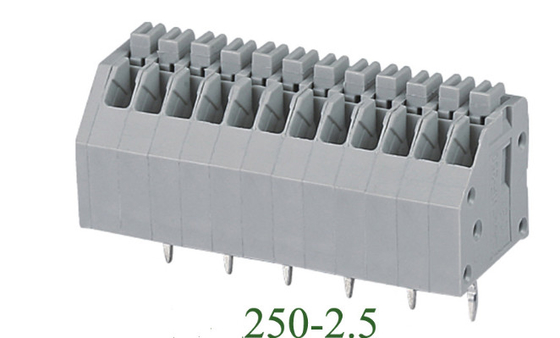 PCB spring terminal block 3.5 pitch gray color A or B type 400V 5A spring terminal block supplier