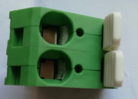 pcb screw terminal block 300V  5A green color with white button 1P - XXXXP can assembly base on buyer ask supplier