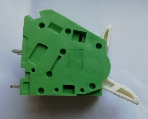 pcb screw terminal block 300V  5A green color with white button 1P - XXXXP can assembly base on buyer ask supplier