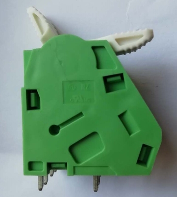 pcb screw terminal block 300V  5A green color with white button 1P - XXXXP can assembly base on buyer ask supplier