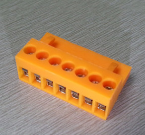 pcb terminal block 3.96mm pitch 300V 16A 2P-24P orange color screw terminal block HT3.96K supplier