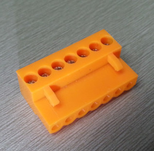 pcb terminal block 3.96mm pitch 300V 16A 2P-24P orange color screw terminal block HT3.96K supplier