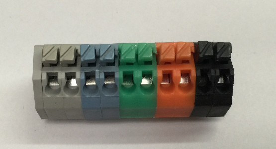 250T gray color two level 2 row 300V 10A 3.5mm pitch PCB spring terminal block supplier